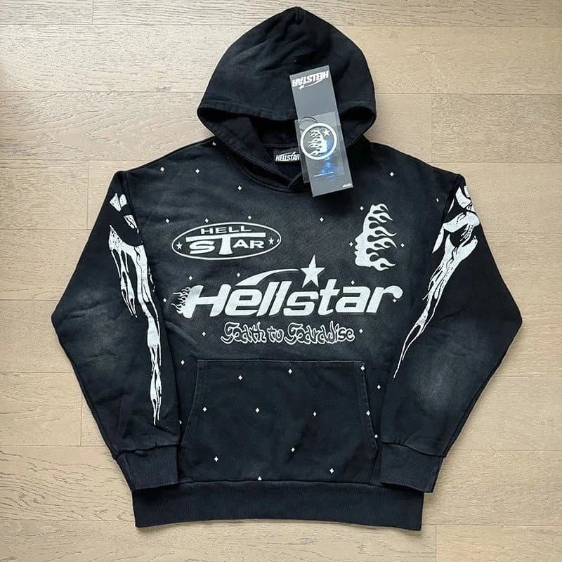 Flared Sweatpants Hellstar Graphic Print — A5