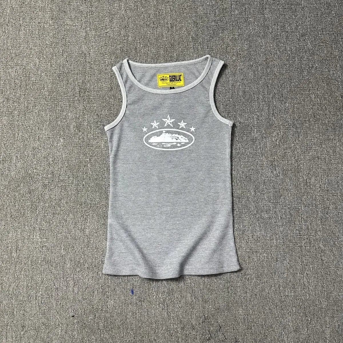 Chrome Hearts Ribbed Tank Top Stars Logo