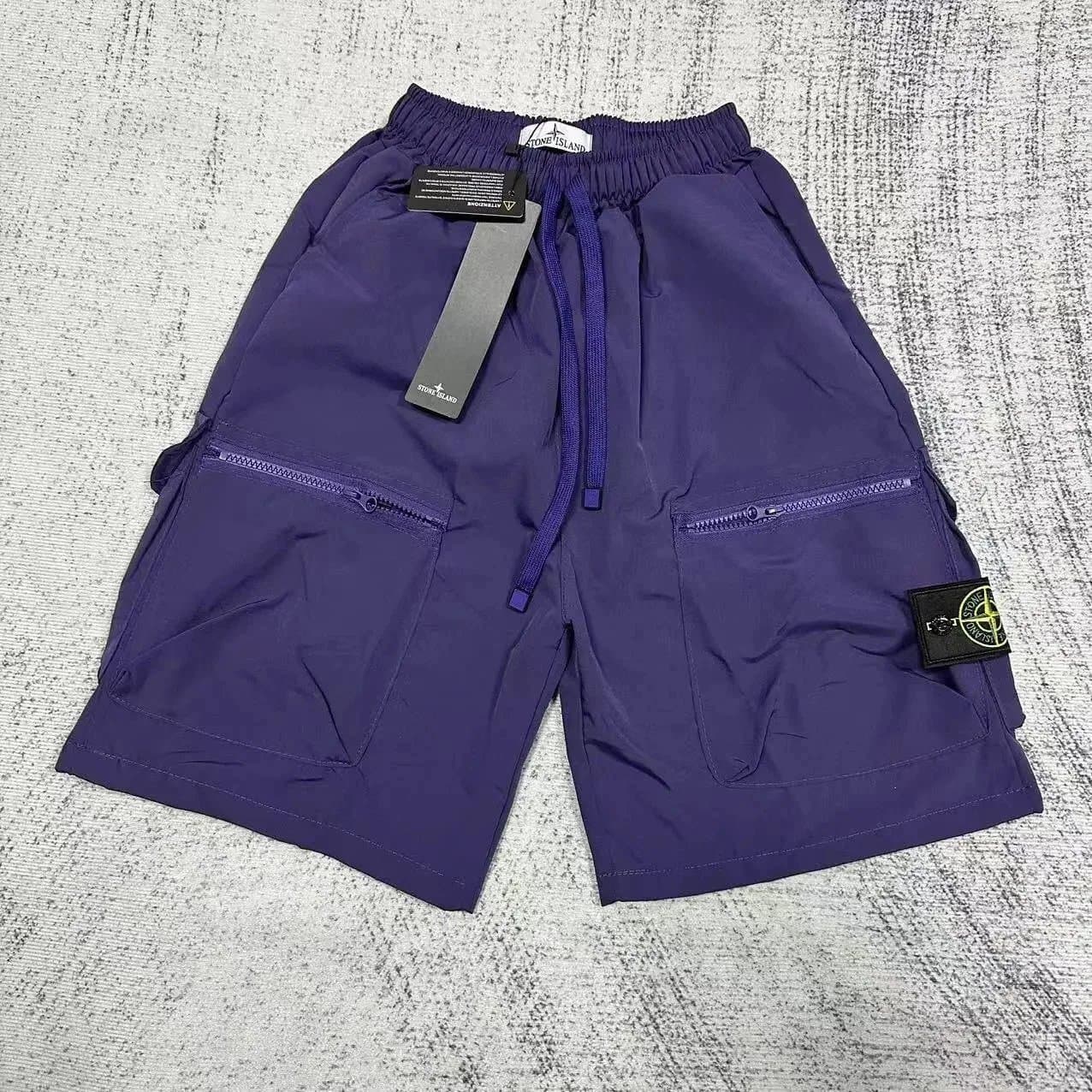 Stone Island Logo Patch Shorts Black — SD17