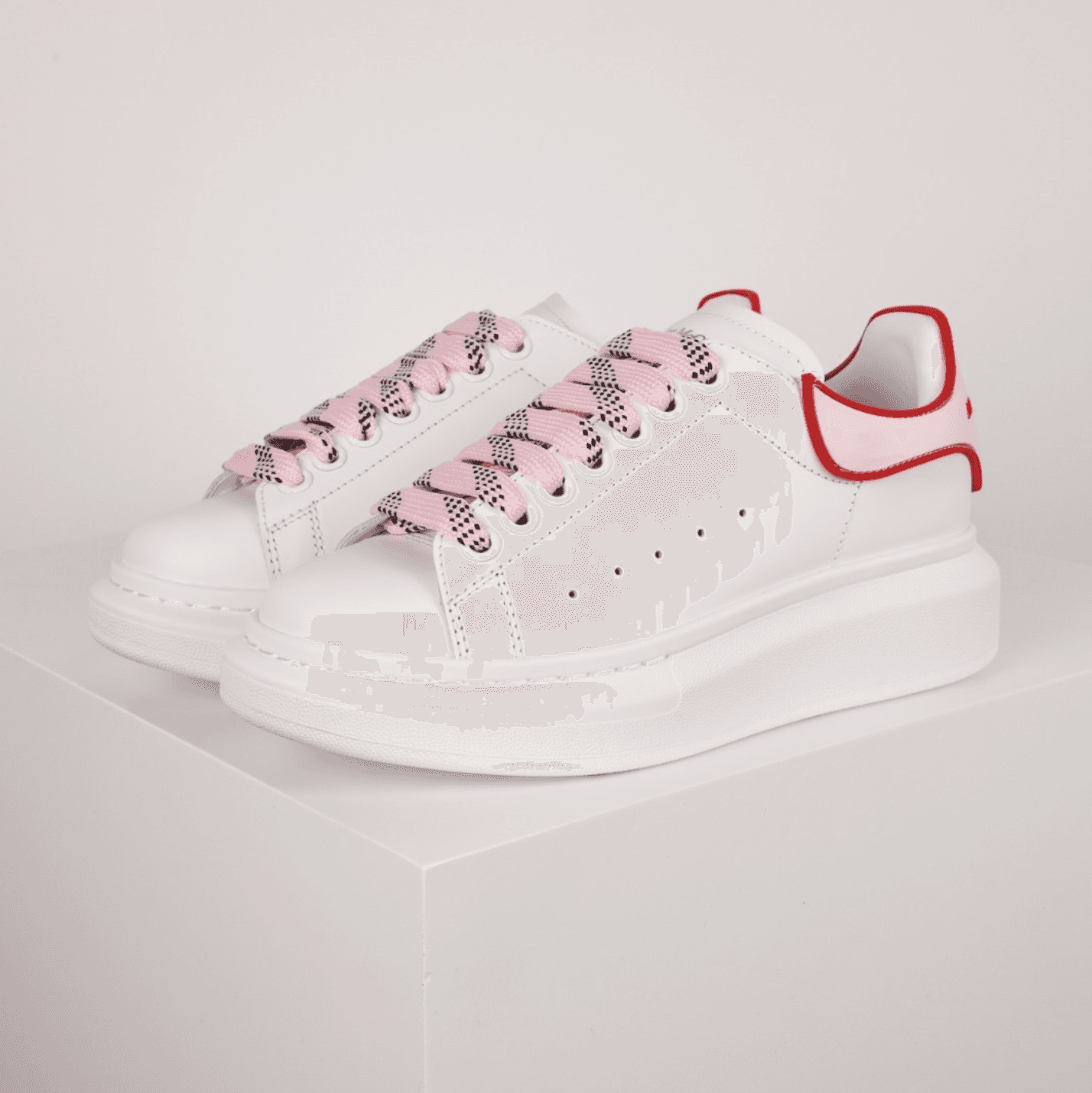 Alexander McQueen Oversized Sneaker Pink Check Lace