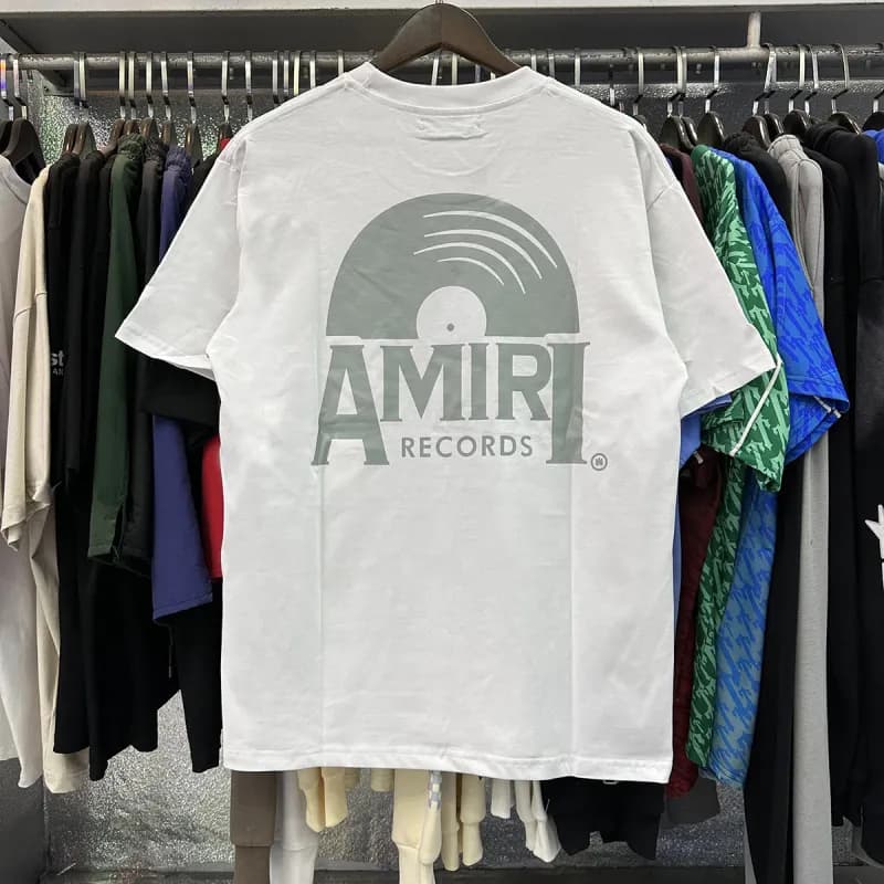 Amiri Graphic Tee Signature Script — 932 white