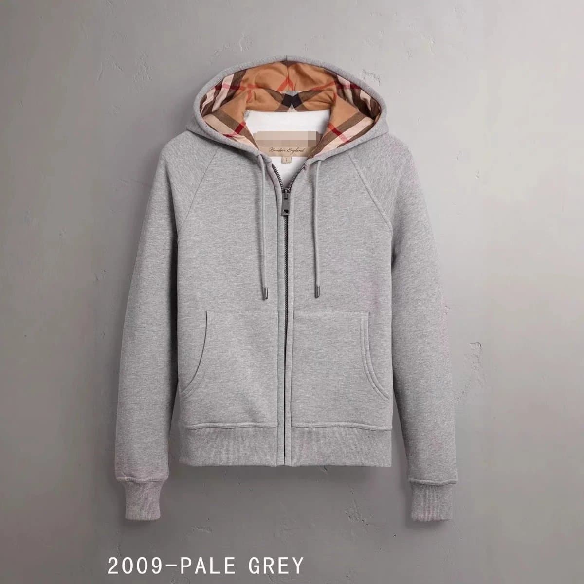 Burberry Zip-Up Hoodie Checkered Lining — 37