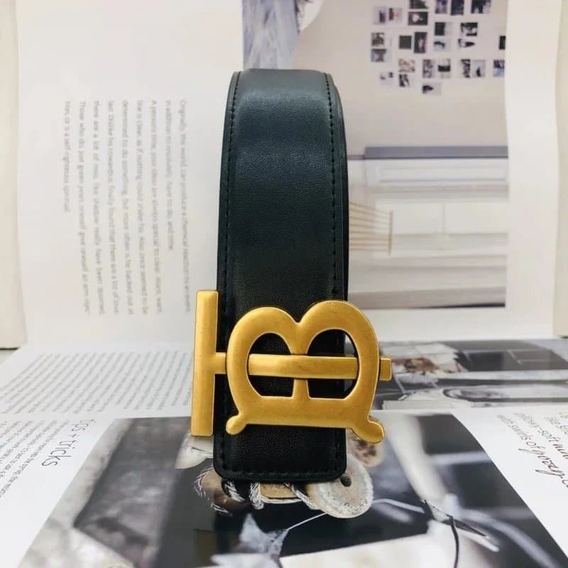 Burberry TB Logo Belt Gold Buckle