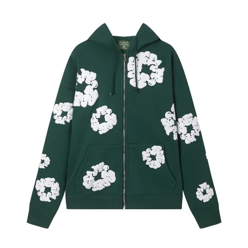 Gallery Dept. Zip-Up Hoodie Cloud Print