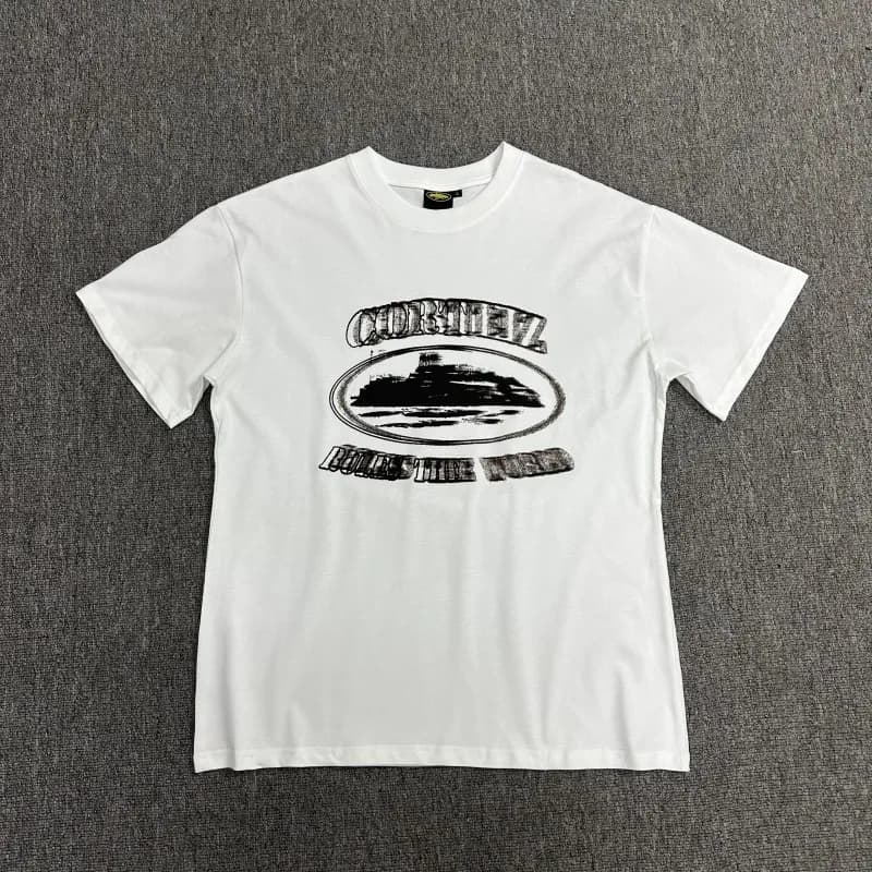 Corteiz T-Shirt Camo Logo — 3121 白黑