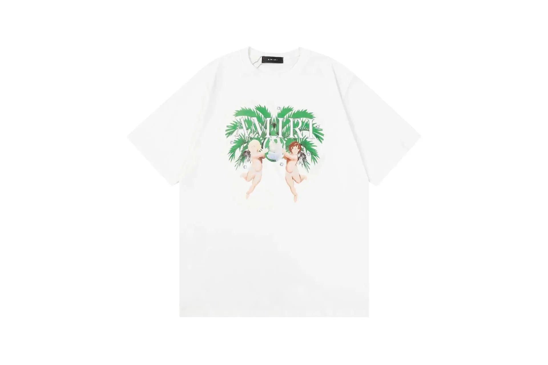 Amiri Logo Graphic Tee Drip Logo — 5591白