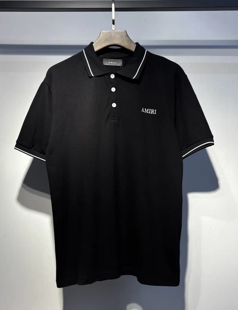 Amiri Short-Sleeve Shirt Distressed Plaid — 5130 embroidery black