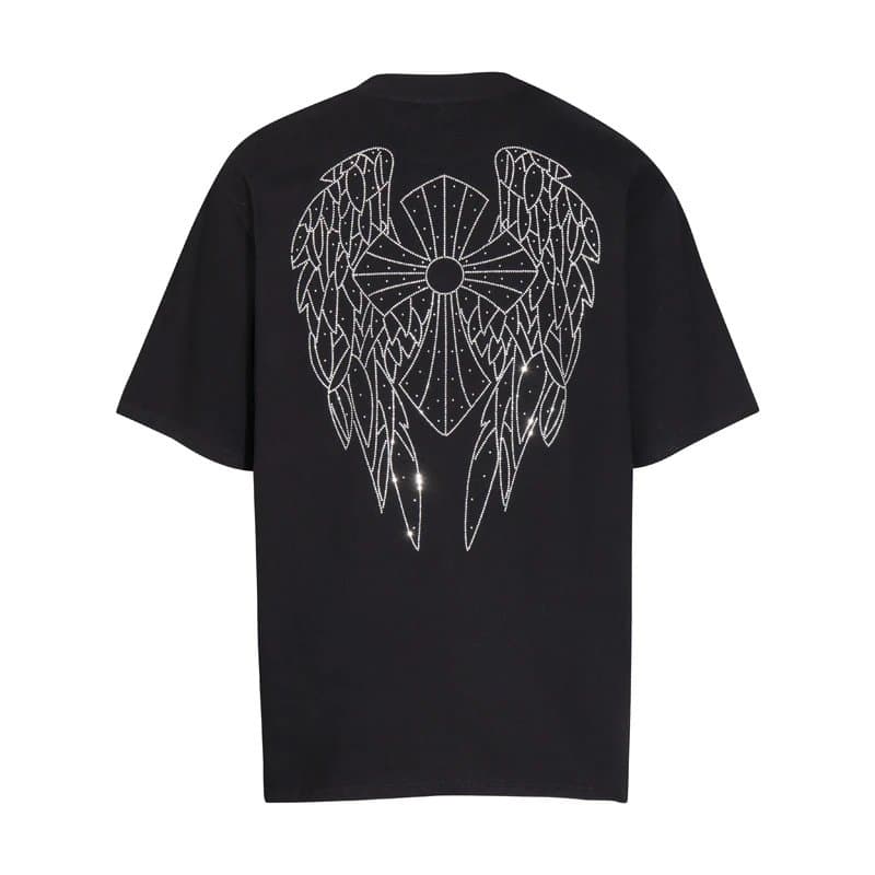 Balenciaga Angel Wing T-Shirt Crystal Embellished