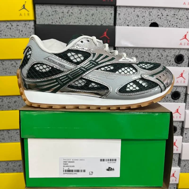 Bottega Veneta × Jordan Orbit Sneaker Billiard/Silver