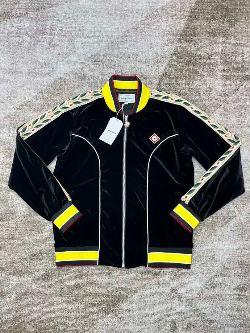 Casablanca Track Jacket Velvet Leaf Trim