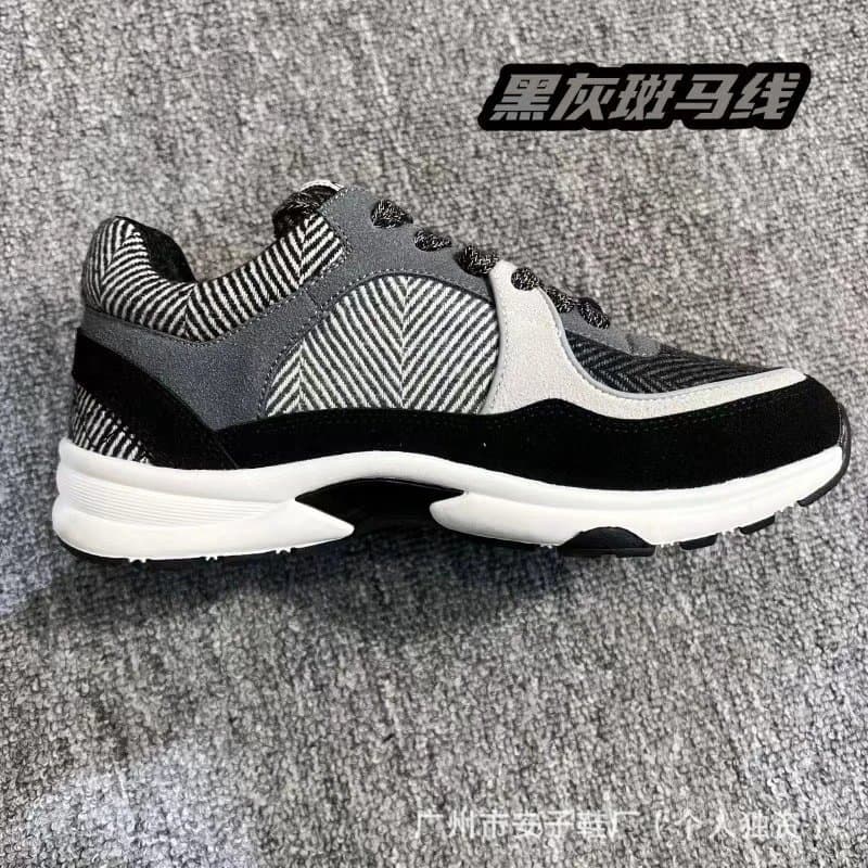 Chanel Sneaker Black Mesh Suede — 3