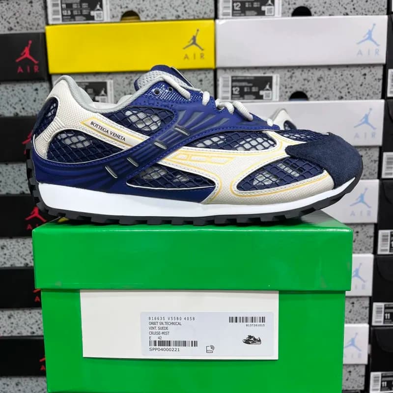 Bottega Veneta × Jordan Cassette Technical VNT Suede Cruise-Mist