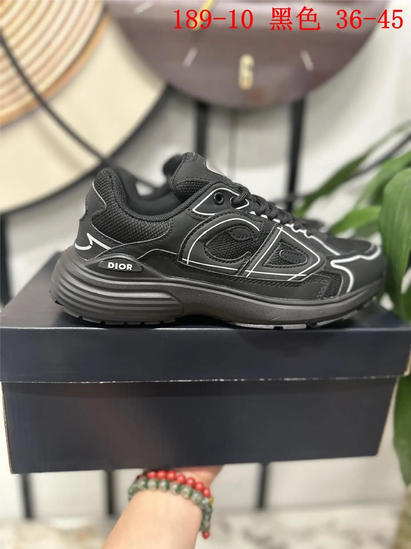 Dior B22 Sneaker Black Silver — 01