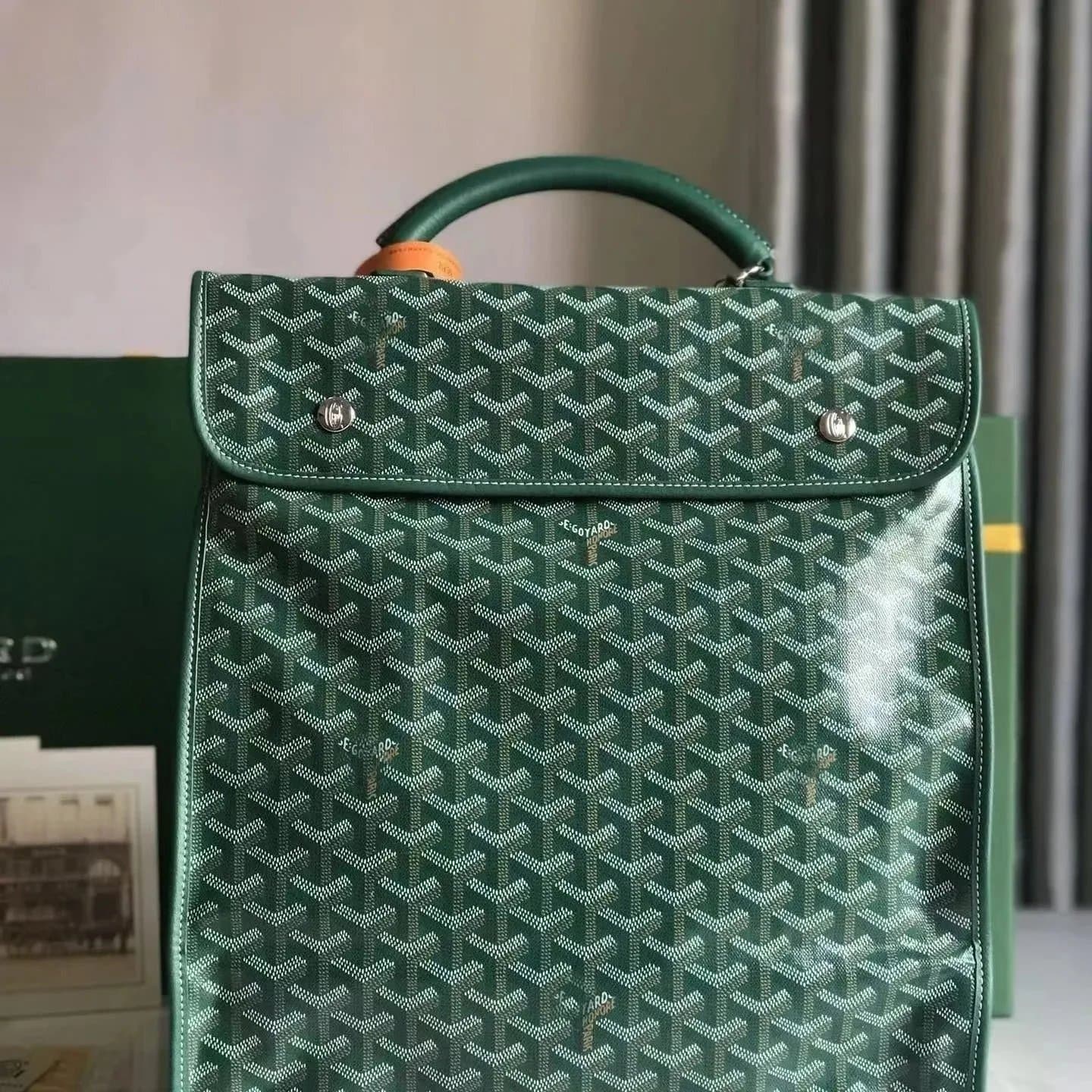 Goyard Saint Louis Backpack Chevron Monogram — BB-01（绿色）