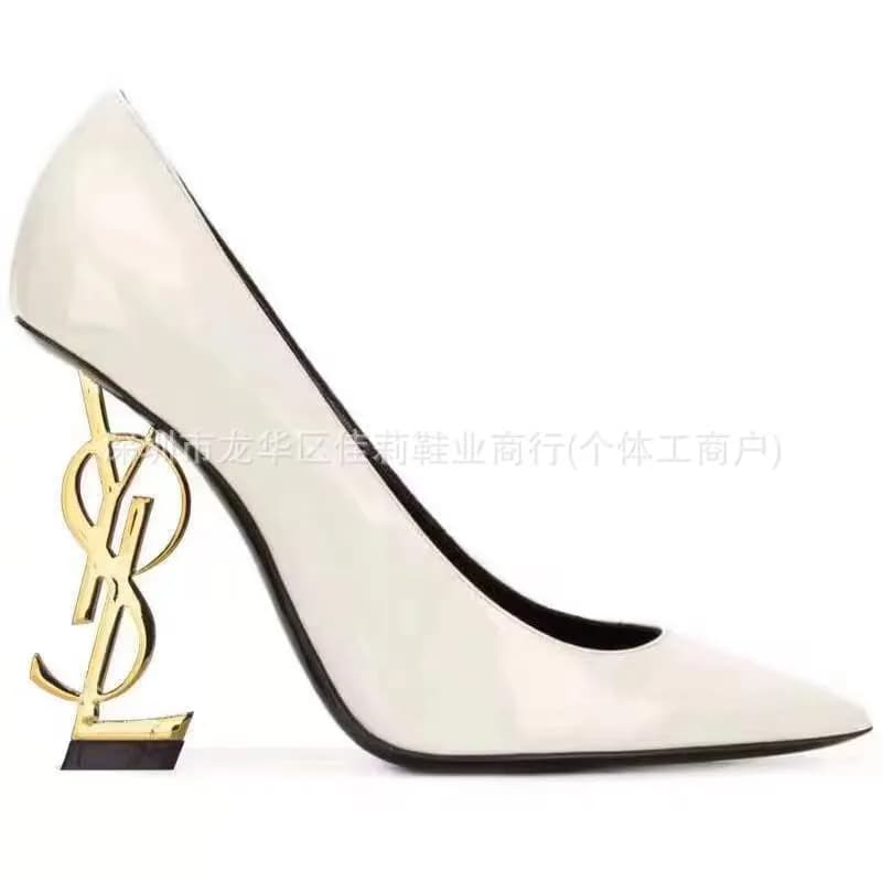 Saint Laurent Tribute Pump Monogram Heel