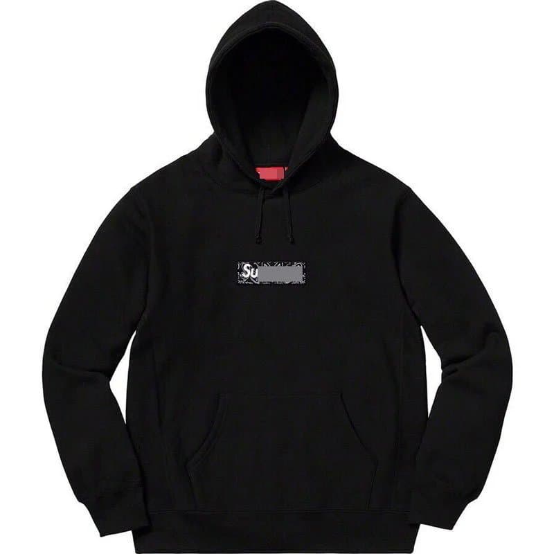 Supreme Box Logo Hooded Sweatshirt Classic Box Logo — 黑色（腰果）