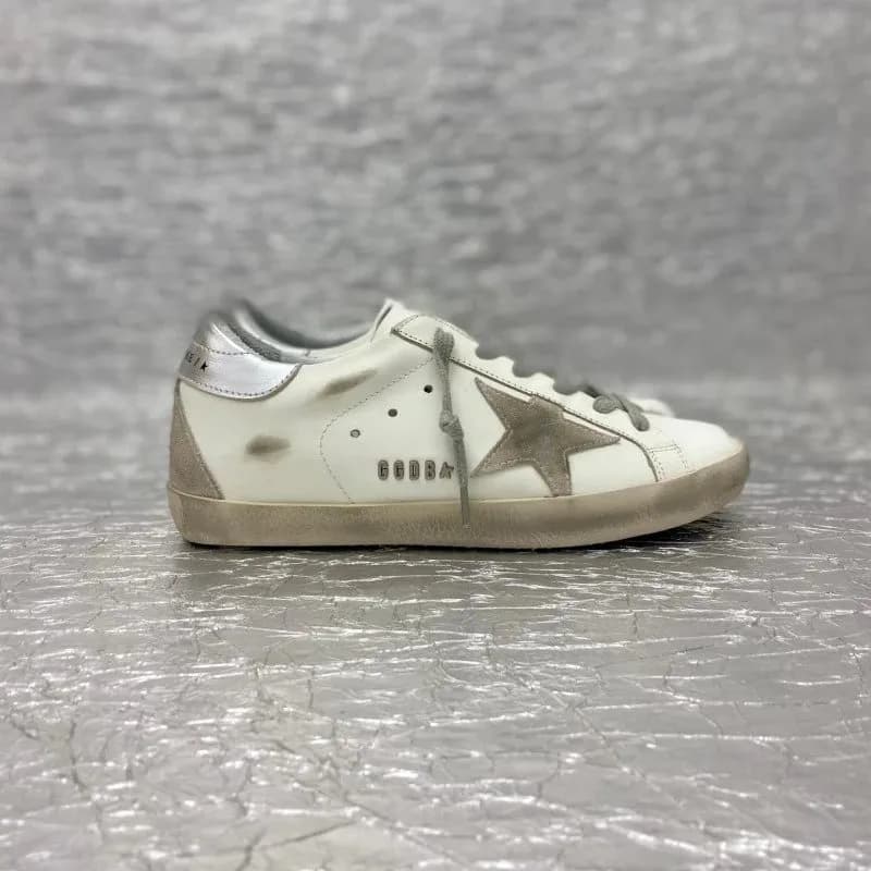 Golden Goose Superstar Distressed Silver Star