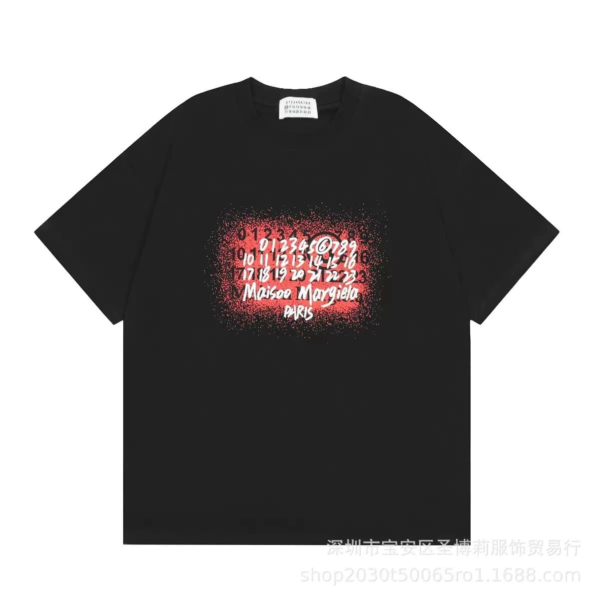 Maison Margiela Graphic Tee Spray Paint Numbers