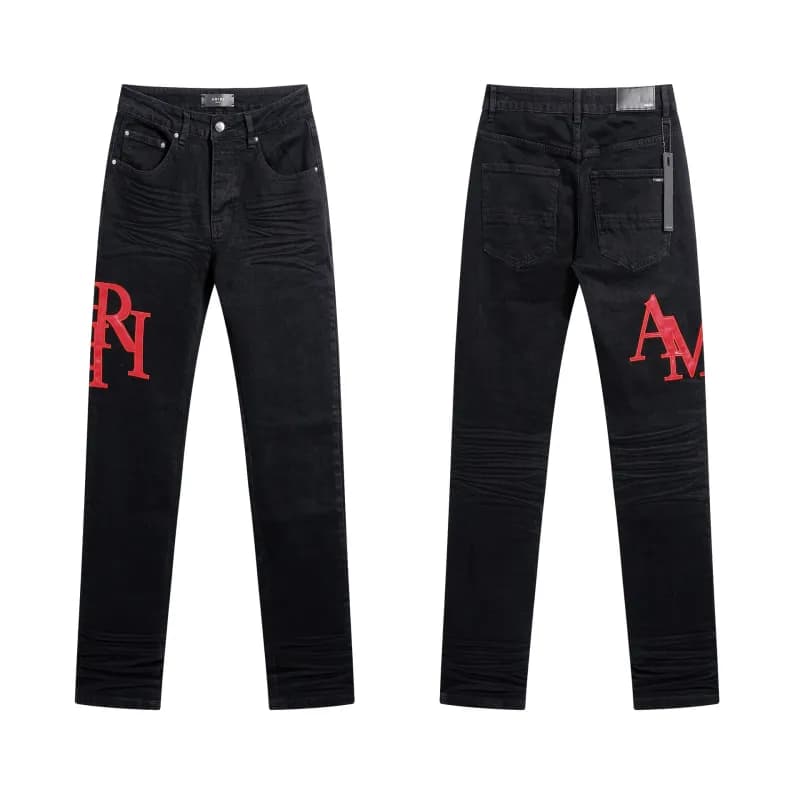 Denim Tears Distressed Straight Jeans Purple Tag — AM5001