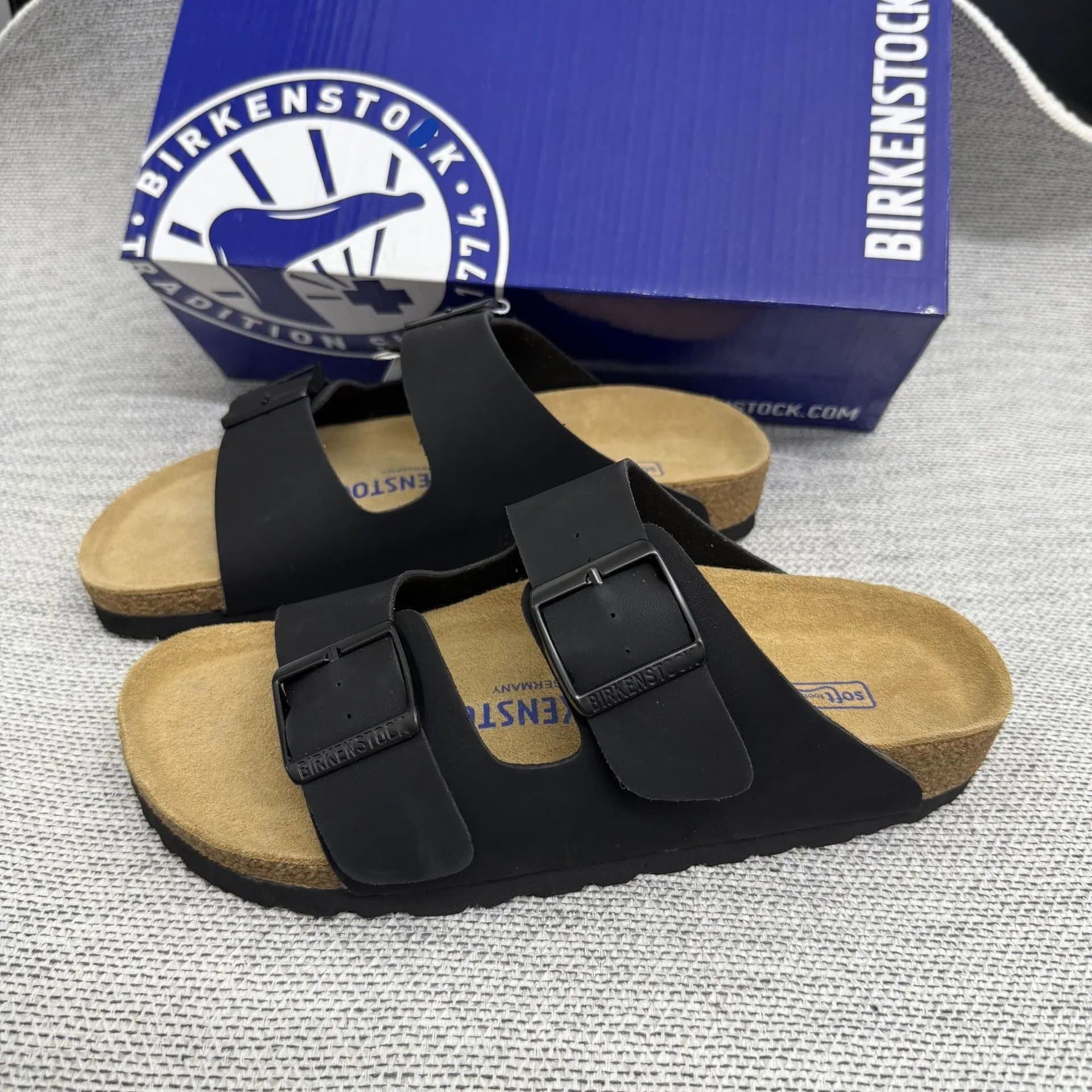 Birkenstock Boston Soft Footbed — 黑色-皮面2