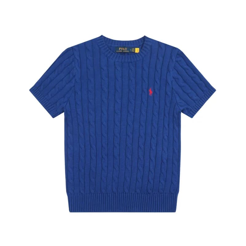 Polo Ralph Lauren Cable Knit Short-Sleeve Sweater Classic Cable