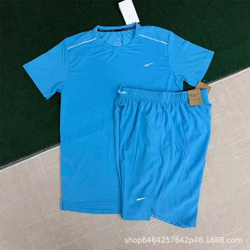 Nike athletic set solid blue
