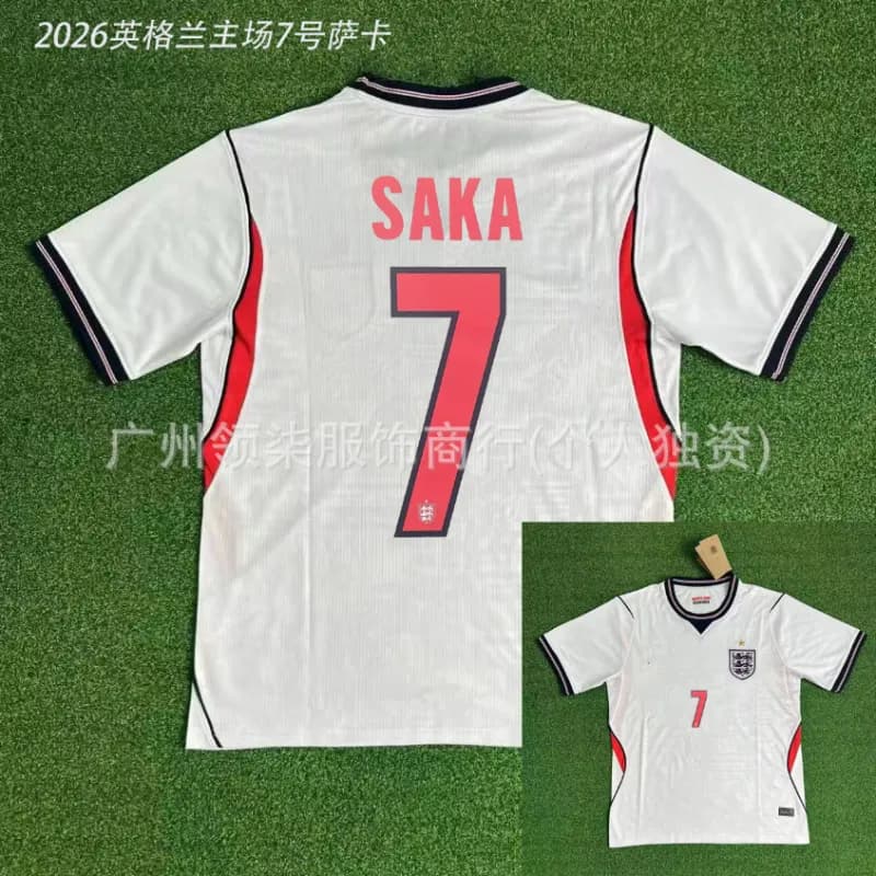NBA Spain Home Kit 2026 Lamine Yamal #19 — 2026 england home jersey #7 saka