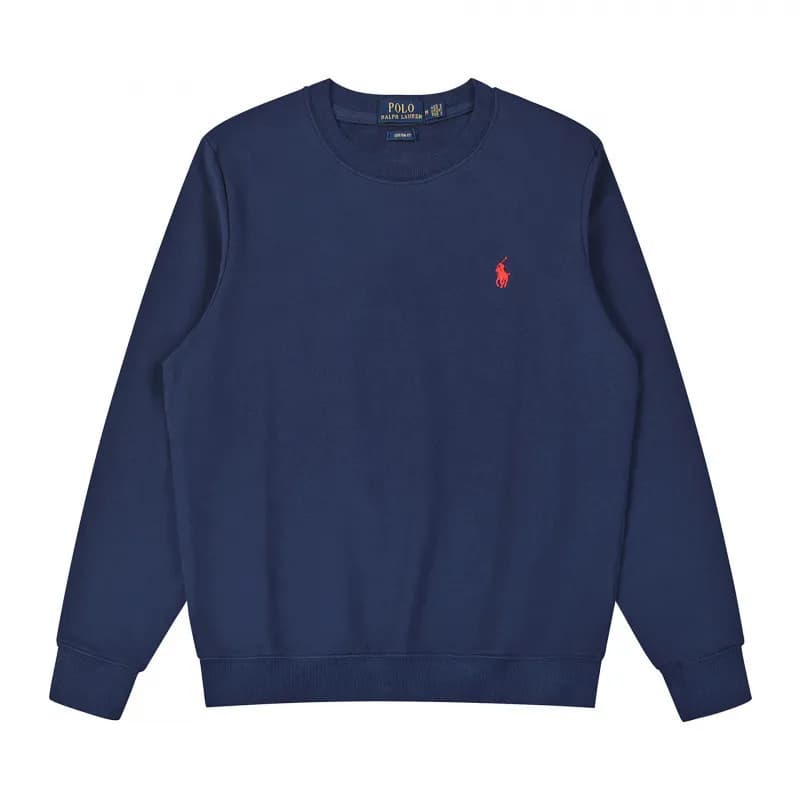Polo Ralph Lauren Full-Zip Hoodie Classic Fit — Round neck navy red label