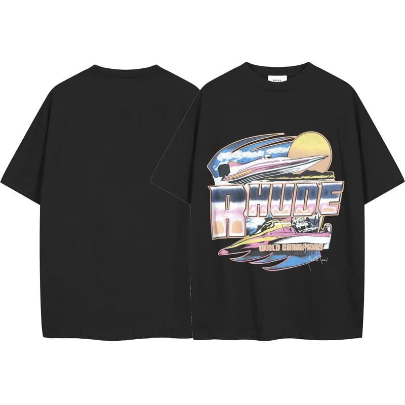 Rhude Graphic Tee Boat Print