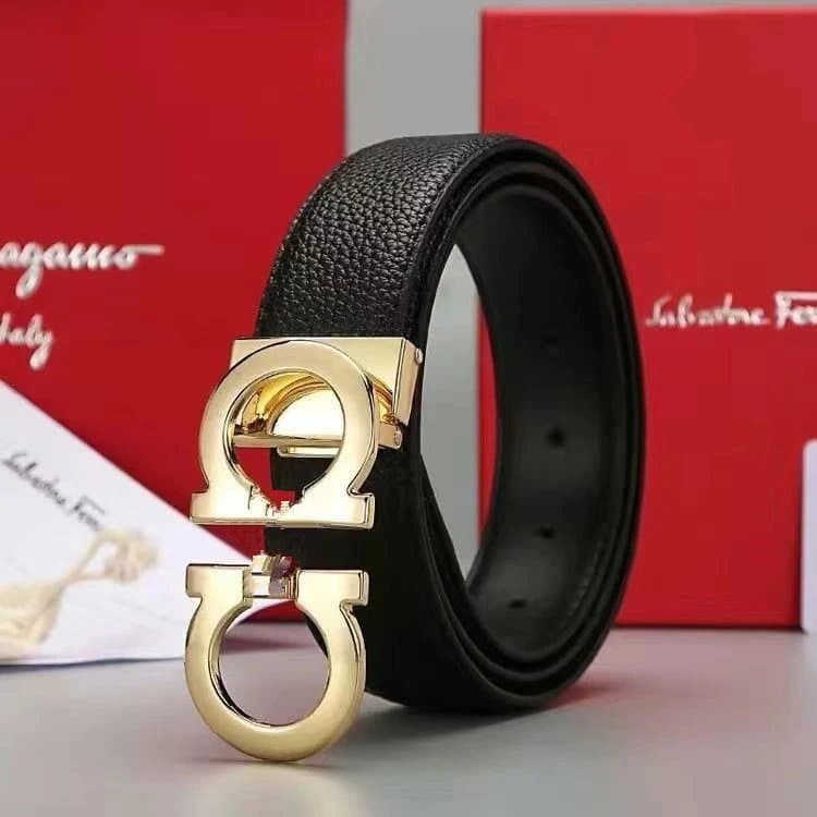 Ferragamo Gancini Belt Gold Buckle