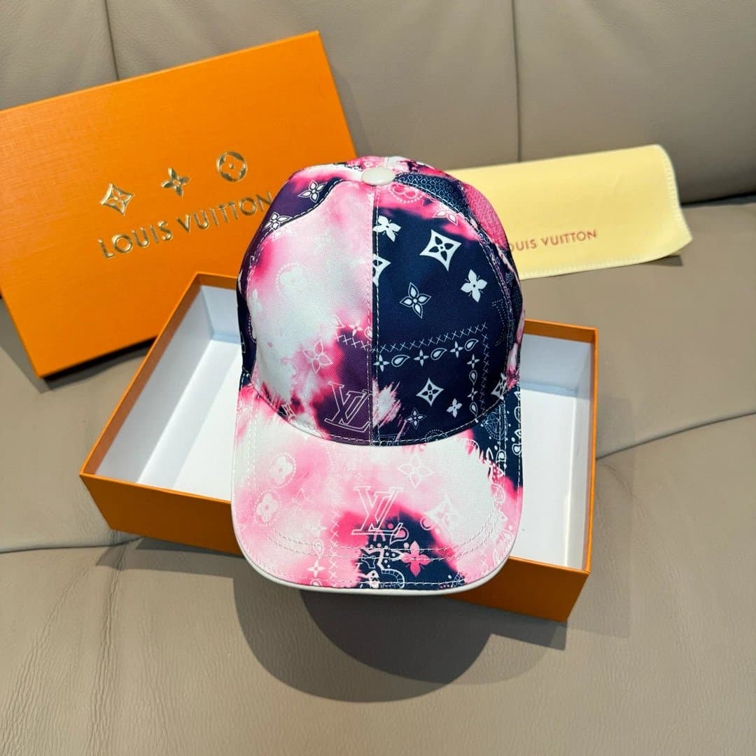 Louis Vuitton Baseball Cap Tie-Dye Monogram Bandana