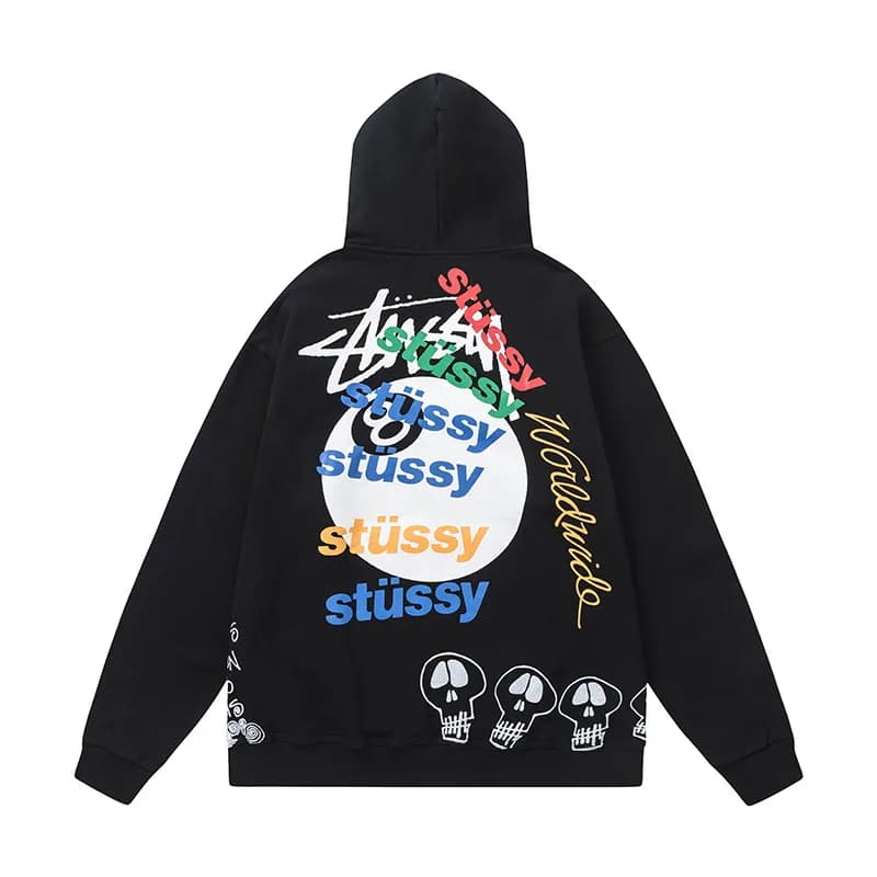 Stüssy Hooded Sweatshirt Tie-Dye — 613 black