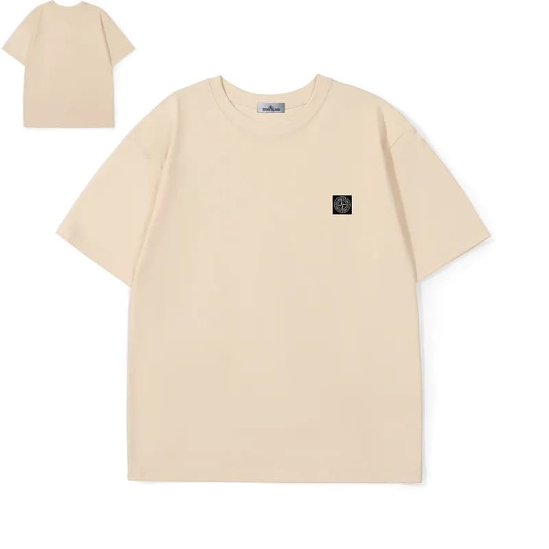 Stone Island Logo T-Shirt Compass Logo — 808杏色