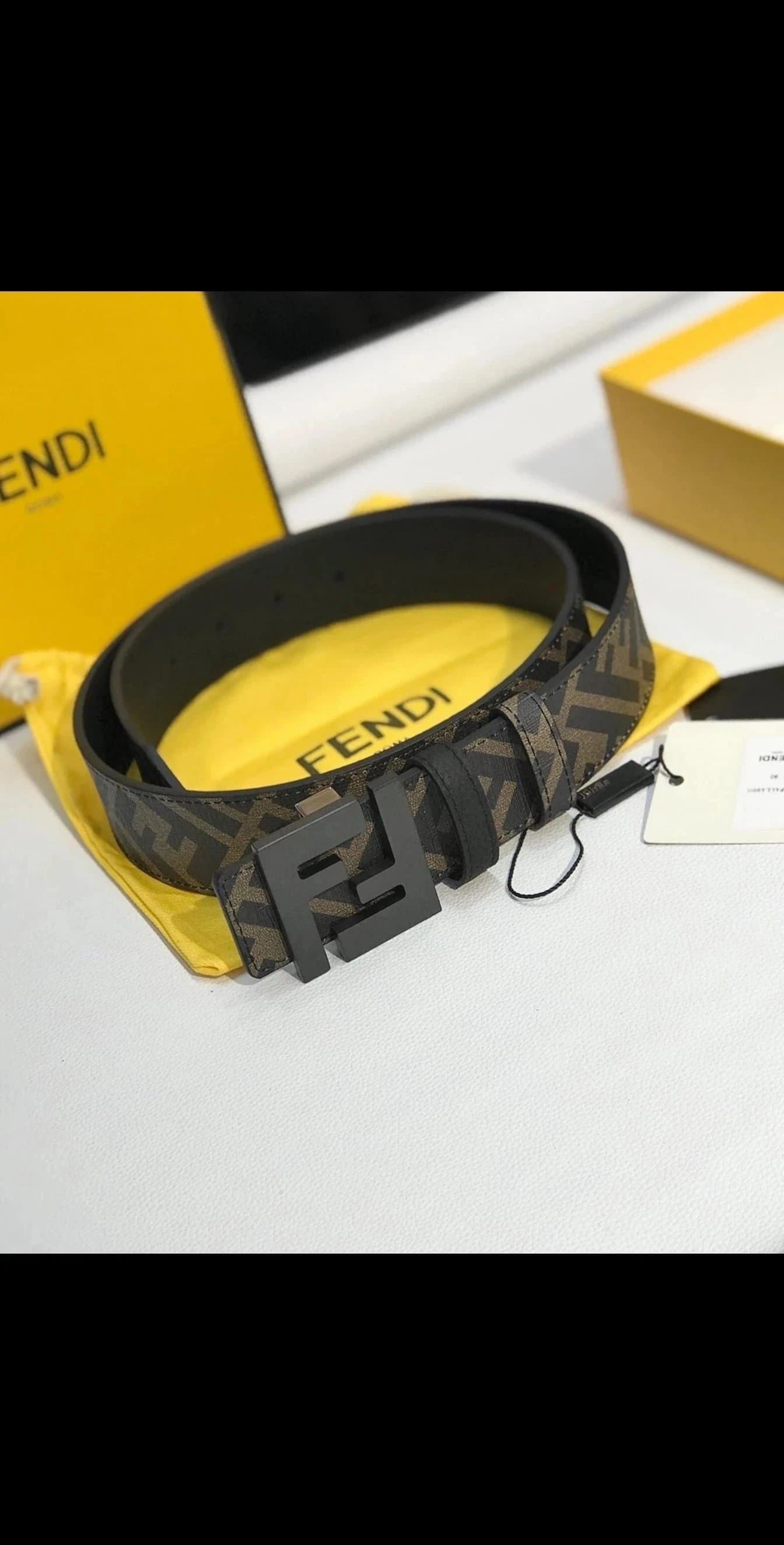 Gucci GG Marmont Belt FF Logo Print