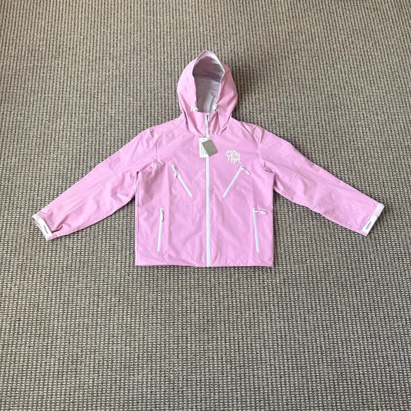 Polo Ralph Lauren Hooded Windbreaker Pink with White Zipper Accents