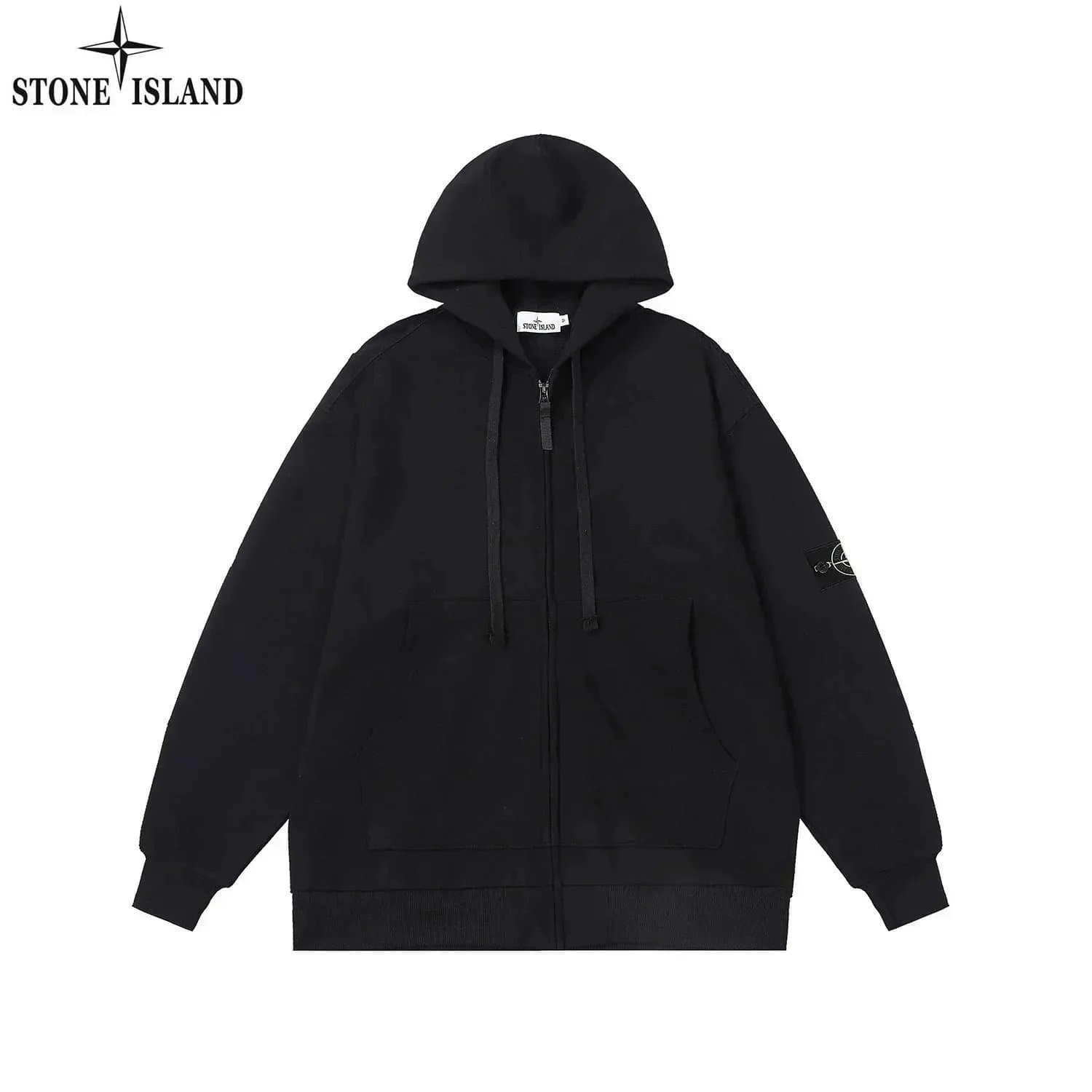 Stone Island Zip-Up Knit Sweater Ribbed — 2