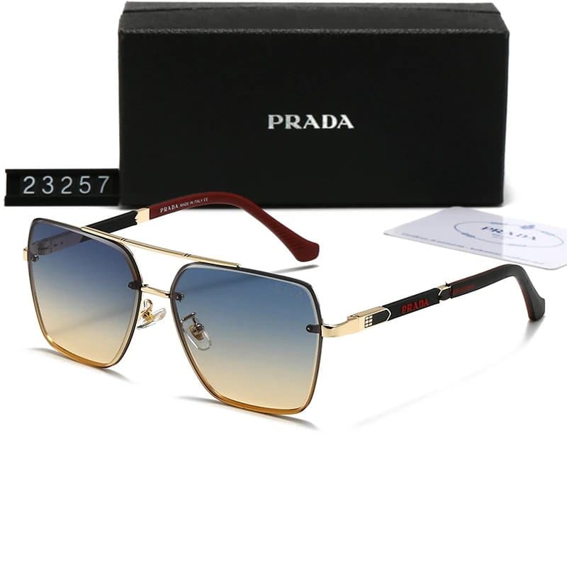 Prada Sunglasses Rectangular Acetate — 礼盒装 · 23257-A