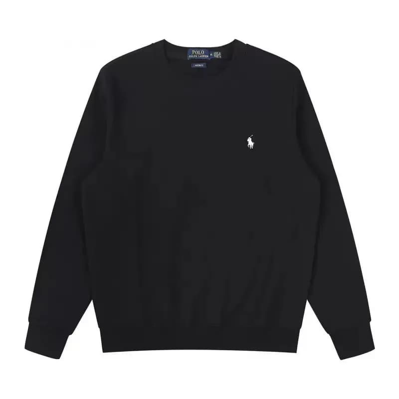 Polo Ralph Lauren Crewneck Sweatshirt Classic Fit — 棉-黑色白标