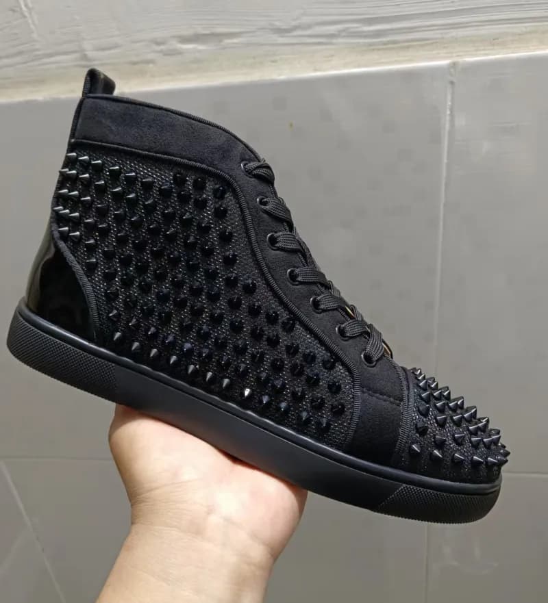 Christian Louboutin Louis Spikes All Black