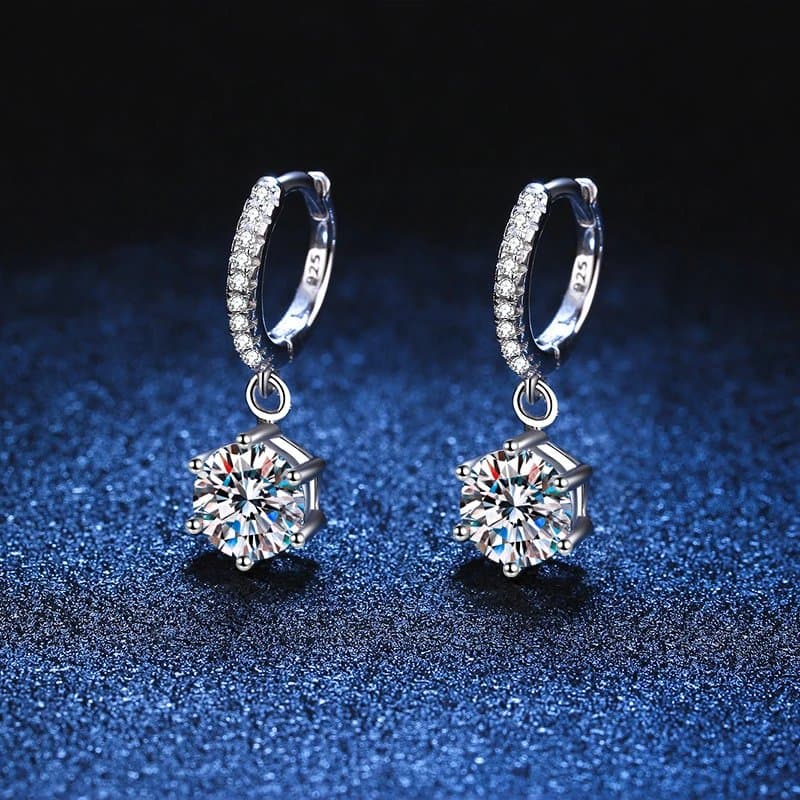 Van Cleef & Arpels Stud Earrings Round Cut Solitaire — 925银 · 30（6.5mm）