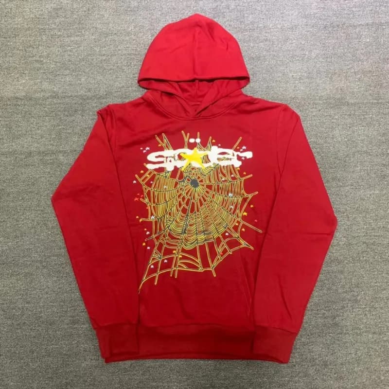 Sp5der Spider Web Hoodie Gold Web Print