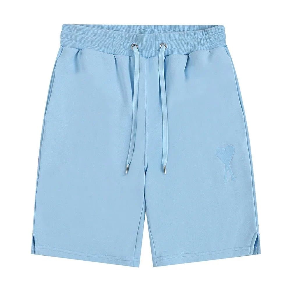 Amiri Track Shorts Black — 浅蓝-A14#