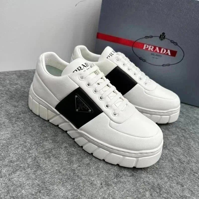Prada Cleo Sneaker Gold Triangle Logo — XZ -9