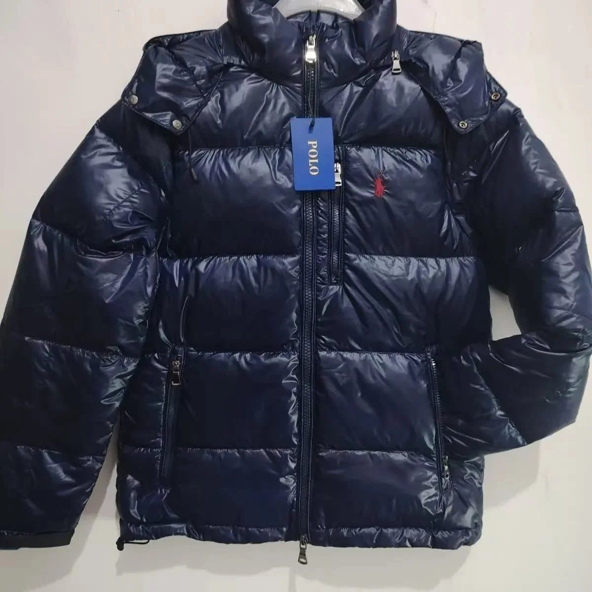 Polo Ralph Lauren Puffer Jacket Classic Fit — 亮面小马蓝色