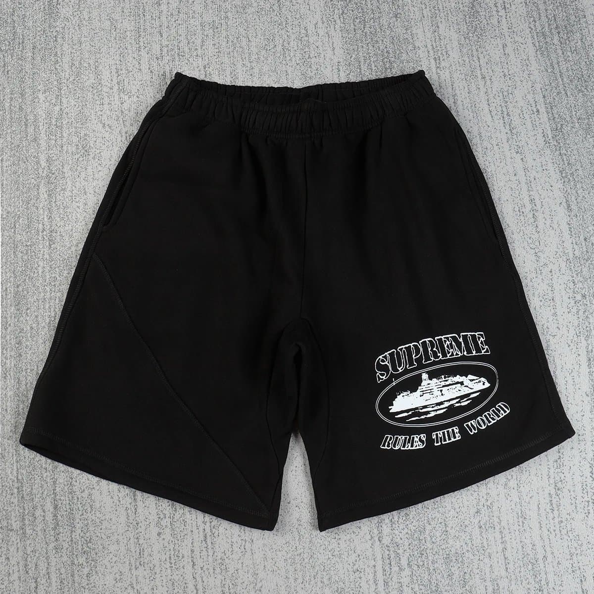 Corteiz Logo Shorts Star Logo — CD6601黑色SUP
