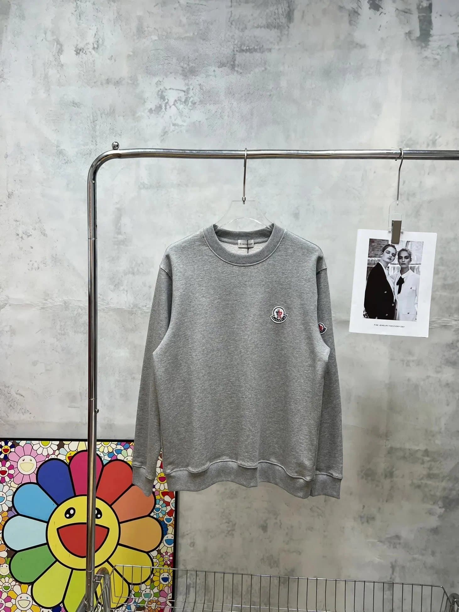 Moncler Crewneck Sweatshirt Logo Patch