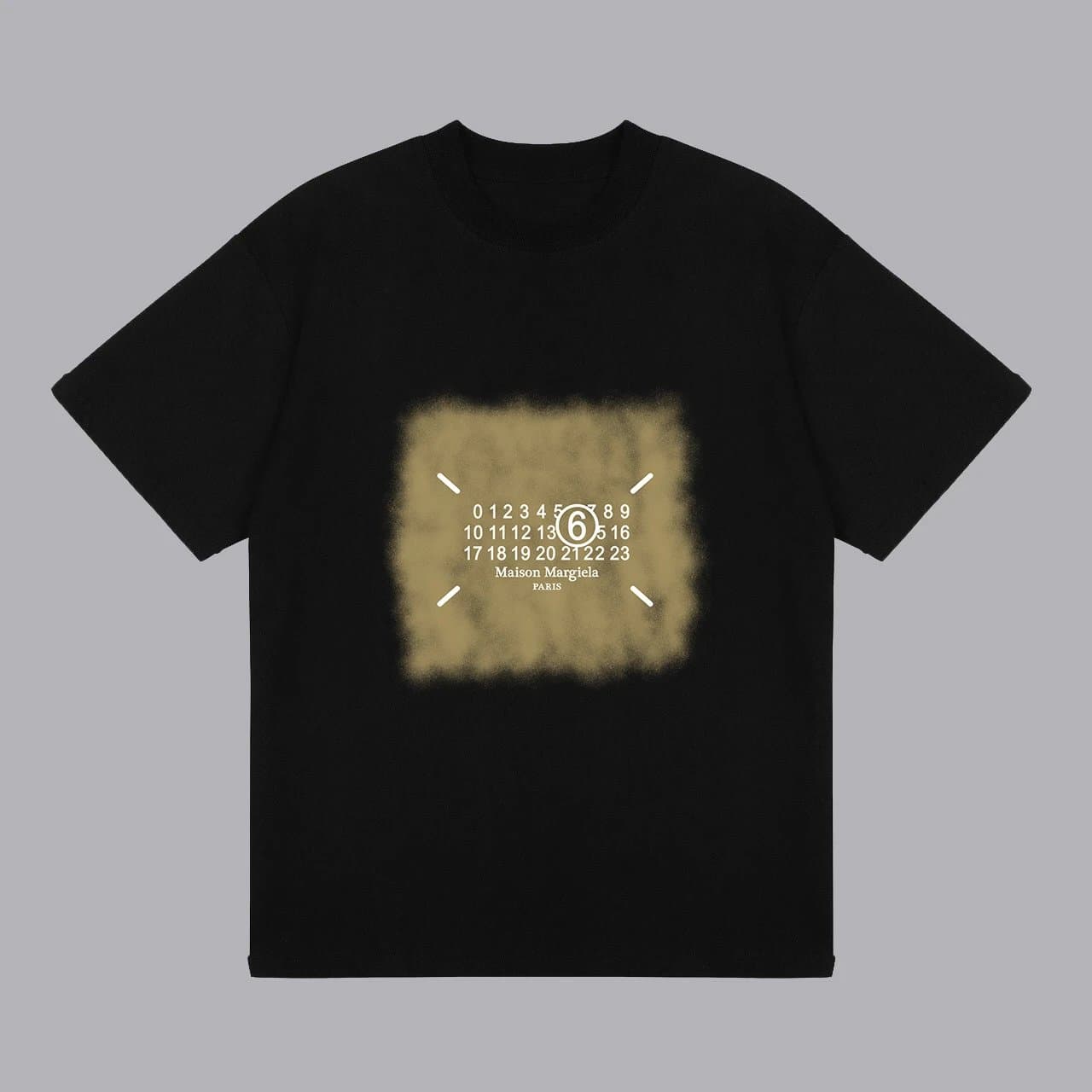 Maison Margiela Numbered Logo Tee White Print — 22428黑色