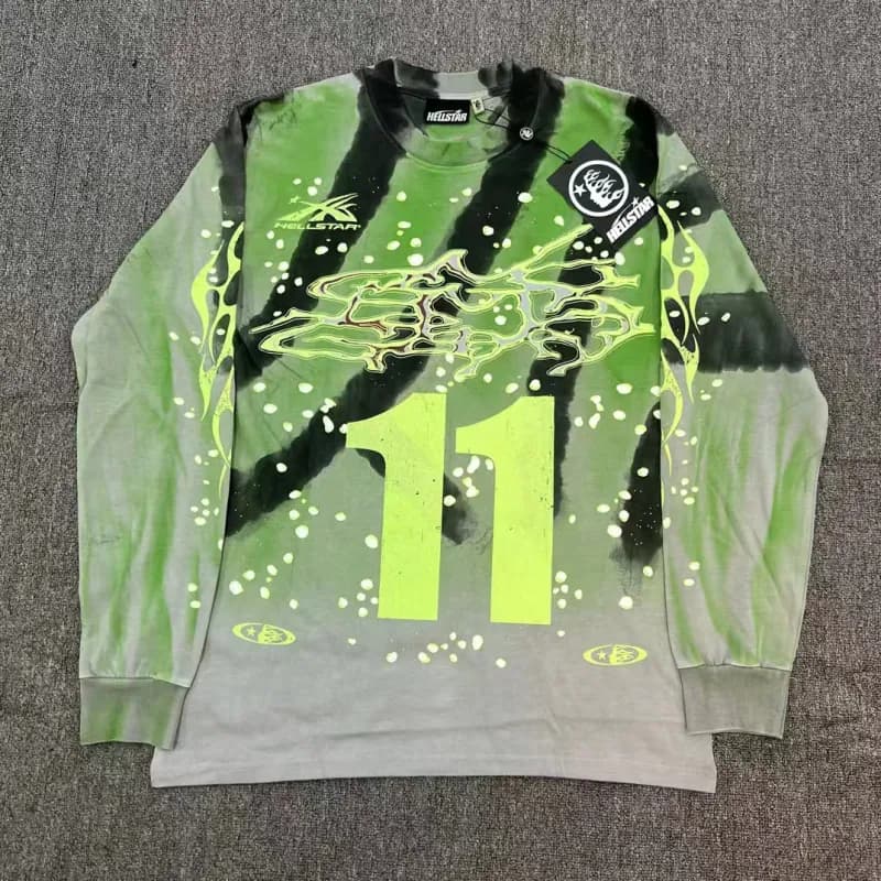 Hellstar Long Sleeve Tee Brain Helmet Graphic — 26