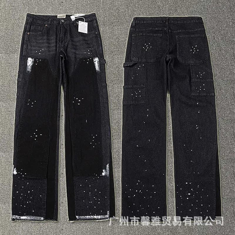 Levi's 501 Flare Jeans Gucci GG Patch Distressed — 4085 黑色