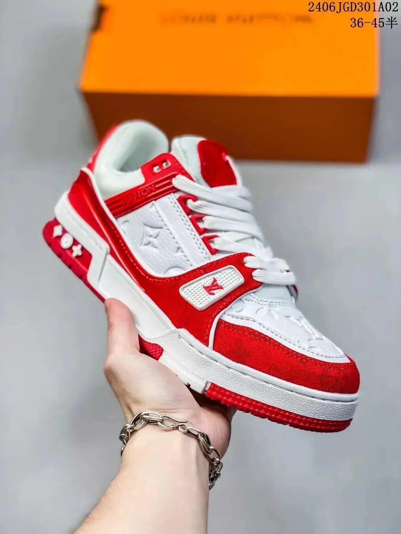 Louis Vuitton LV Trainer Monogram Red
